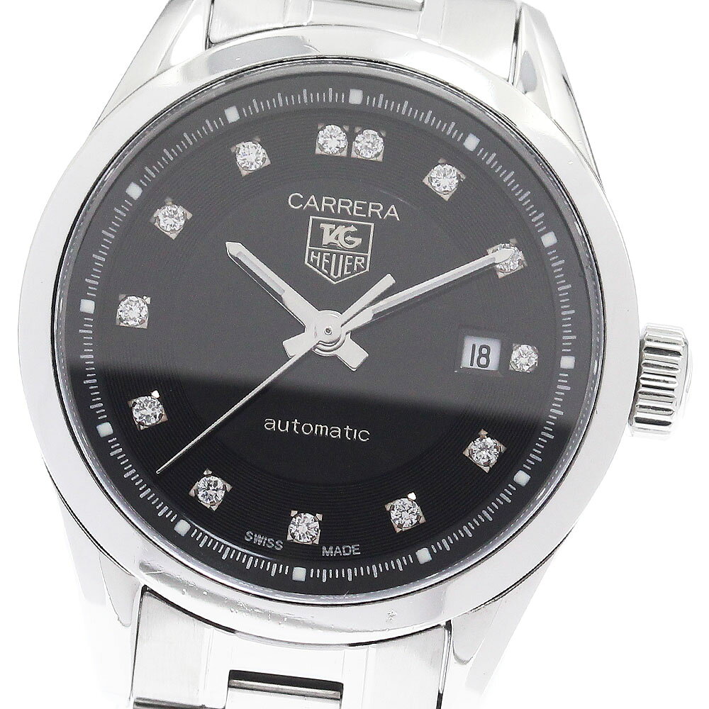 タグホイヤー TAG HEUER WV2410 カレラ 13Pダイヤ デイト 自動巻き レディース _953659【中古】