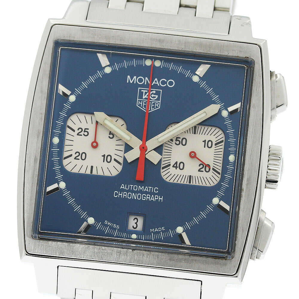 タグホイヤー TAG HEUER CW2113.BA0780 モナコ クロノグラフ 自動巻き メンズ 保証書付き_959602【中古】