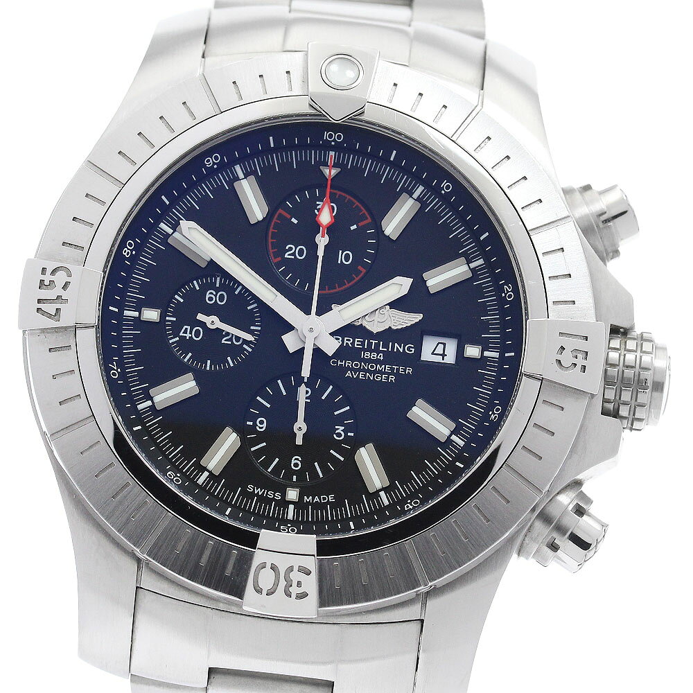 ブライトリング BREITLING A13375 スーパーアベンジャー クロノグラフ48 デイト クロノグラフ 自動巻き メンズ 良品 箱・保証書付き_968018【中古】