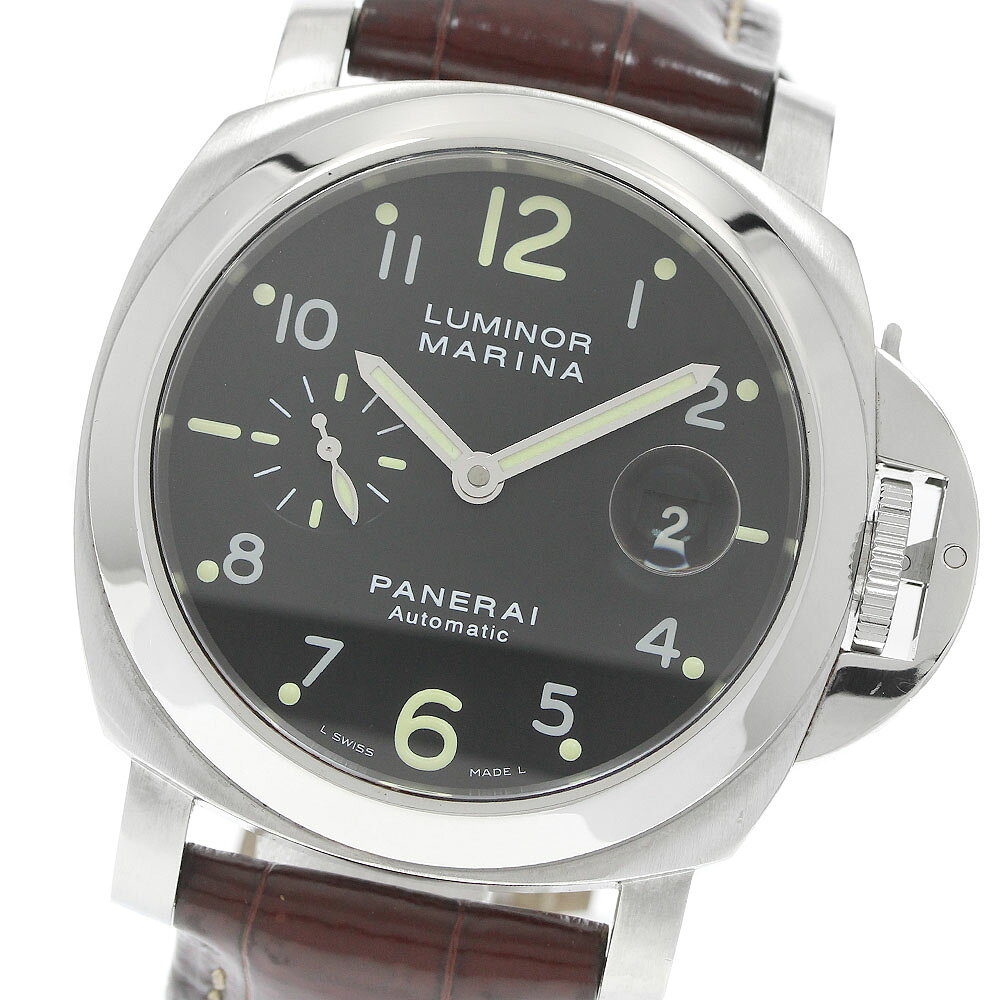 パネライ PANERAI PAM00164 ルミノール マリーナ デイト 自動巻き メンズ 箱・保証書付き_968862【中古】