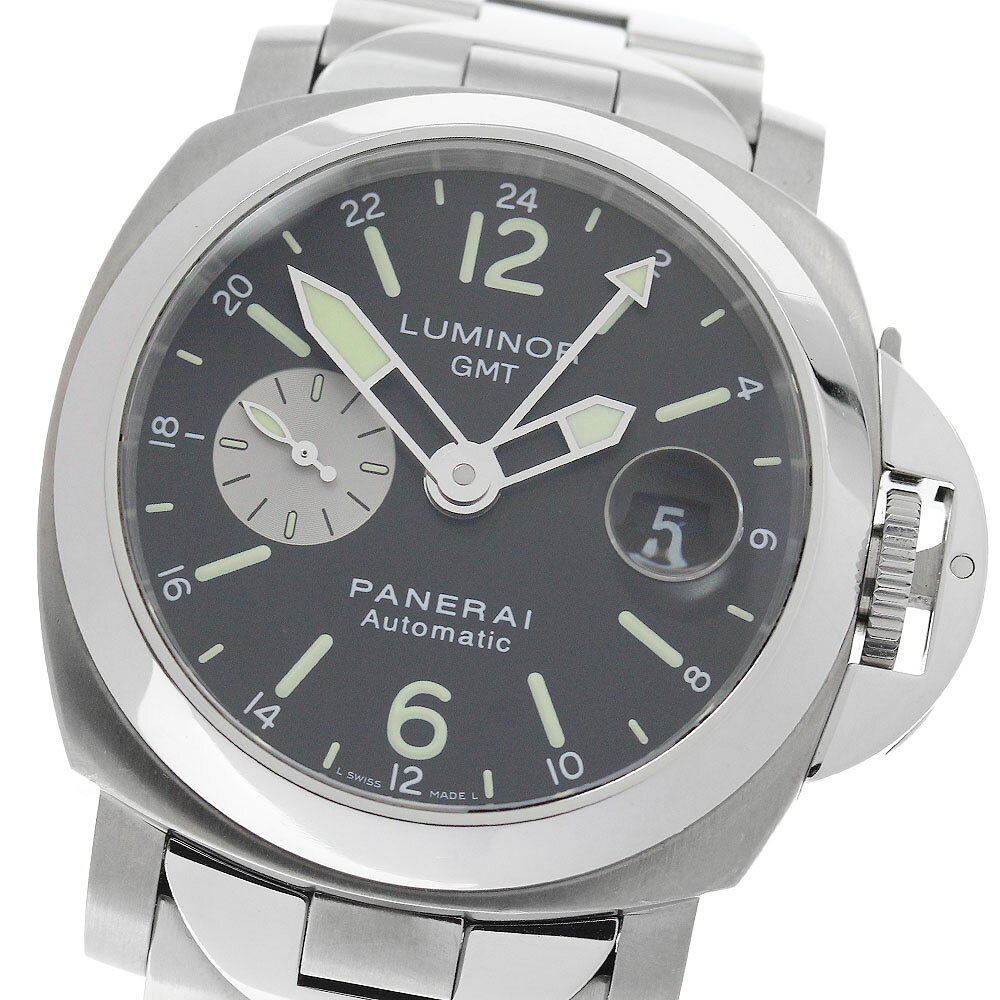 パネライ PANERAI PAM00161 ルミノール GMT デイト 自動巻き メンズ 箱・保証書付き_969450【中古】