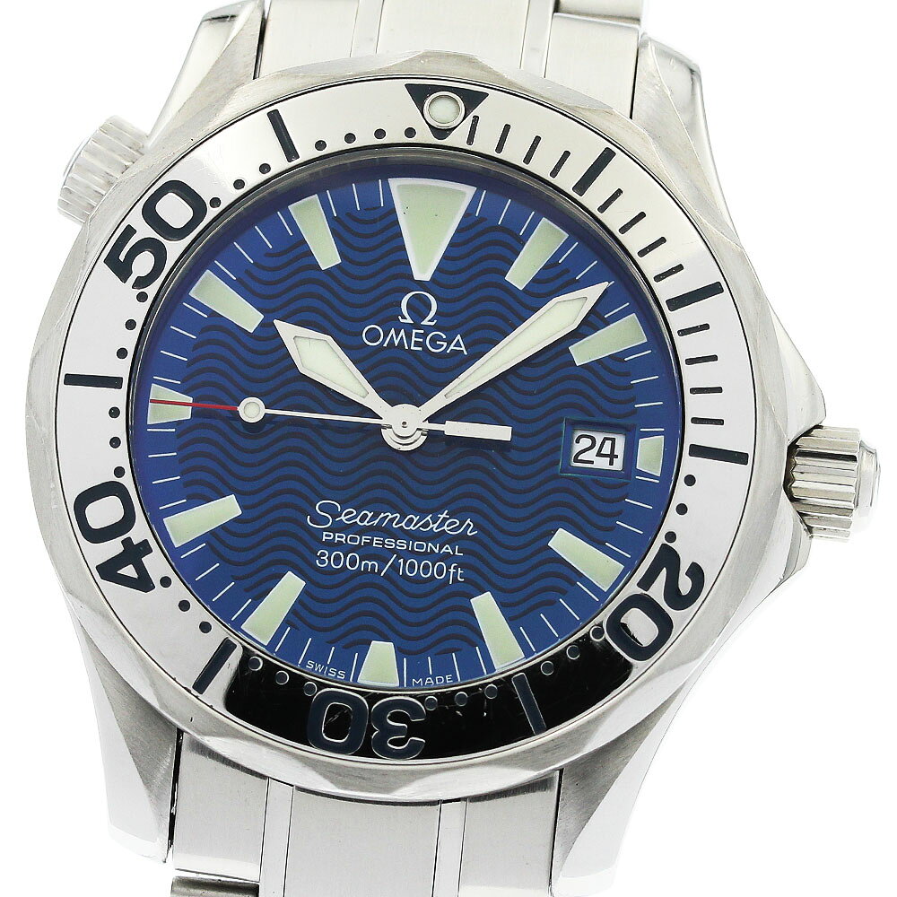 オメガ OMEGA 2263.80 シーマスター300 デイト クォーツ ボーイズ _971454【中古】