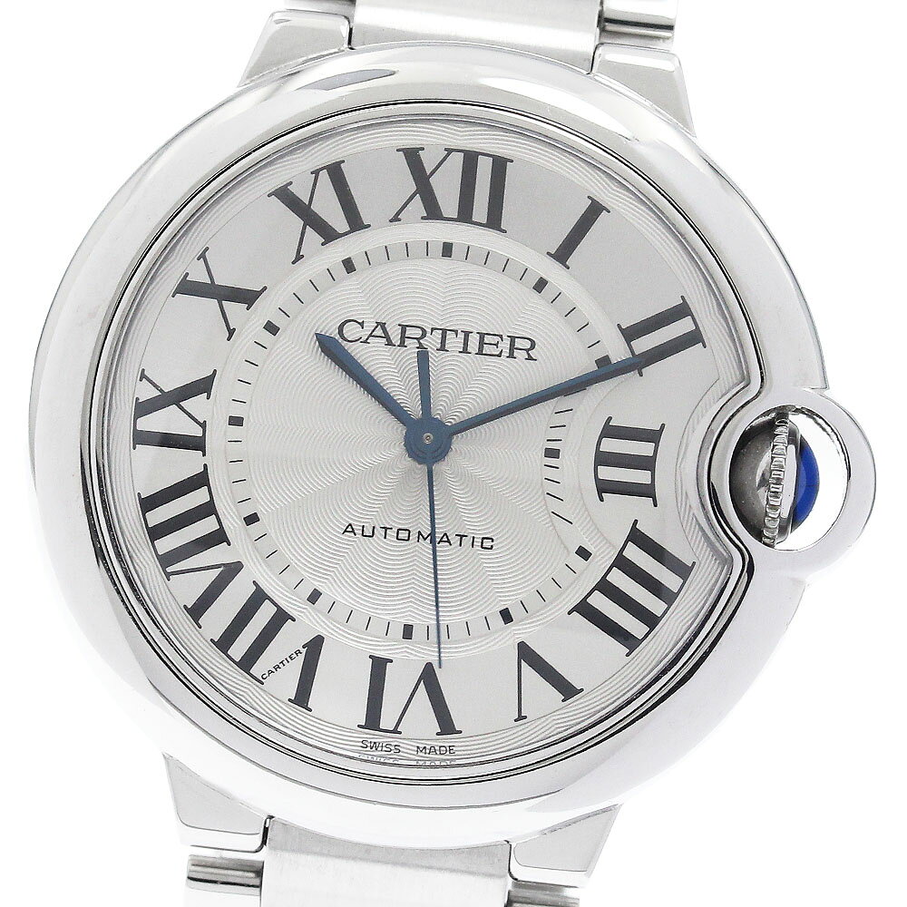 カルティエ CARTIER W6920046 バロンブルー MM 自動巻き ボーイズ 保証書付き_972664【中古】