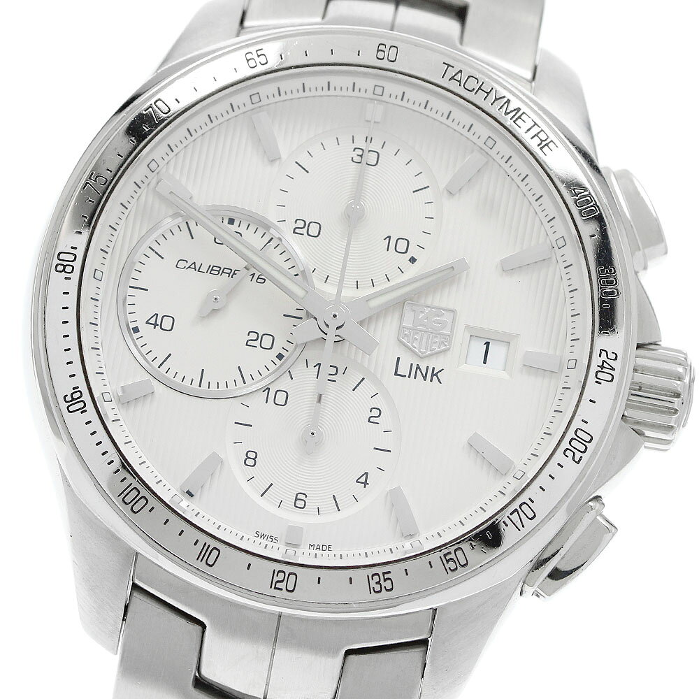 タグホイヤー TAG HEUER CAT2011 リンク キャリバー16 クロノグラフ 自動巻き メンズ 保証書付き_973121【中古】
