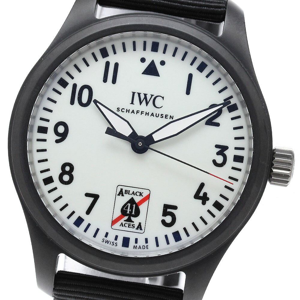 IWC IWC SCHAFFHAUSEN IW326905 パイロットウォッチ オートマティック 41 ブラック・エイセス 自動巻き メンズ 良品 保証書付き_973461【中古】
