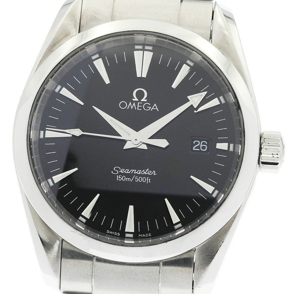 オメガ OMEGA 2518.50 シーマスター アクアテラ デイト クォーツ ボーイズ 保証書付き_963034【中古】