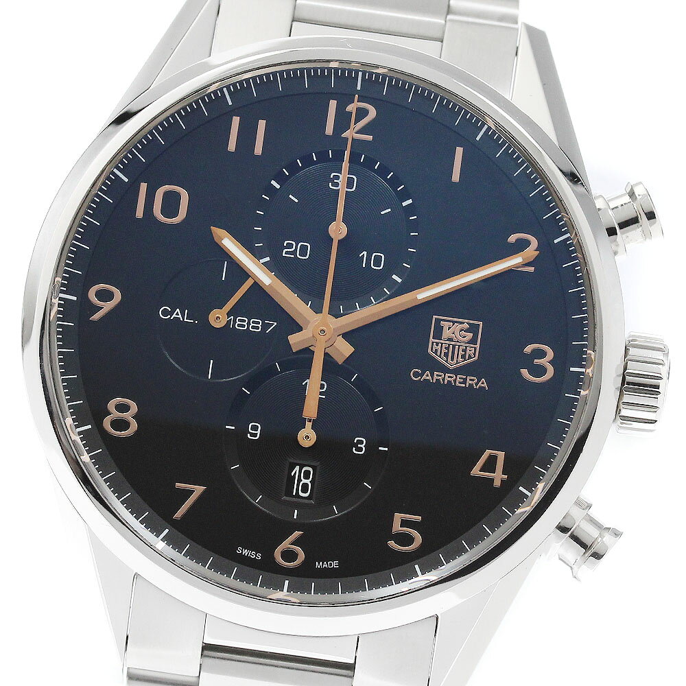 タグホイヤー TAG HEUER CAR2014.BA0799 カレラ キャリバー1887 クロノグラフ デイト 自動巻き メンズ 保証書付き_967211 中古