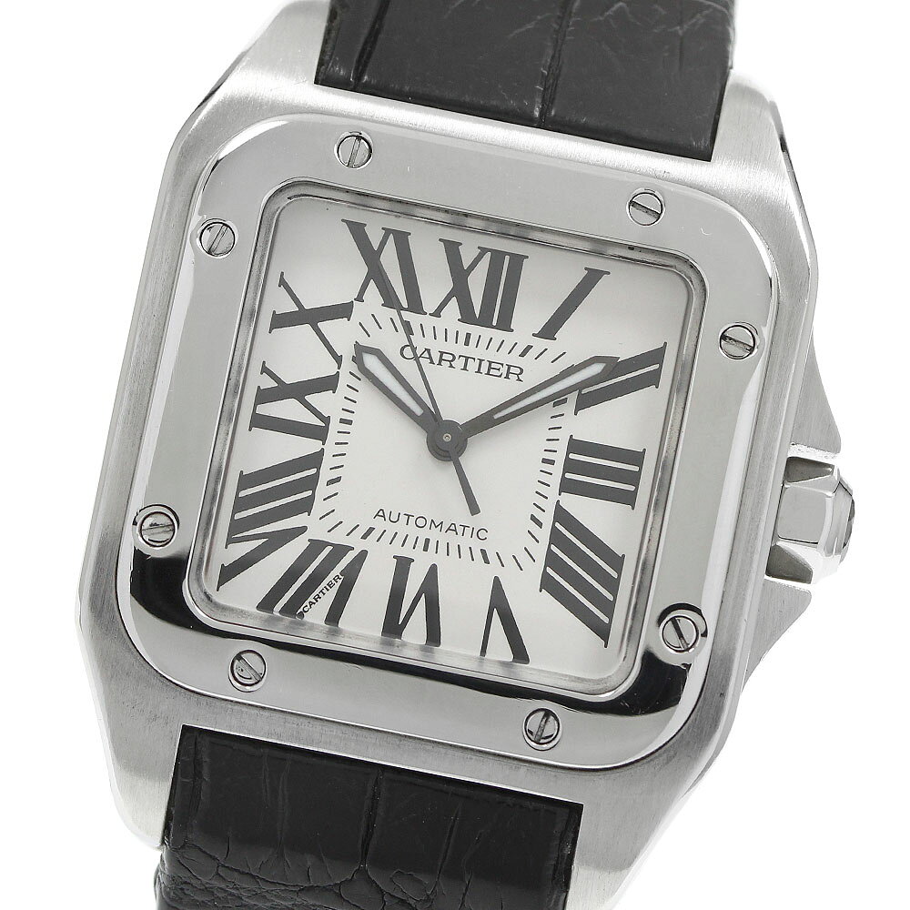 カルティエ CARTIER W20106X8 サントス100 MM 自動巻き ボーイズ 箱付き_96 ...