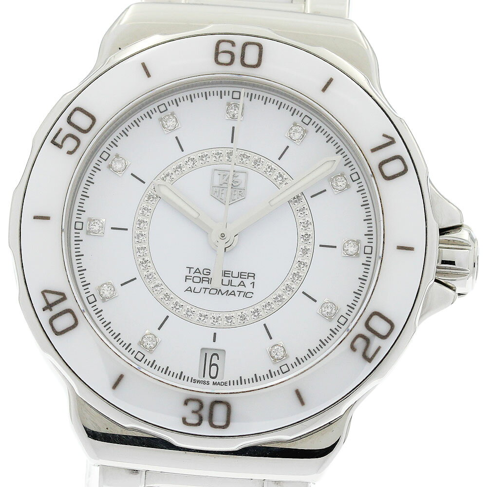 タグホイヤー TAG HEUER WAU2211 フォーミュラ1 デイト 11P ダイヤモンド 自動巻き レディース _970744【中古】