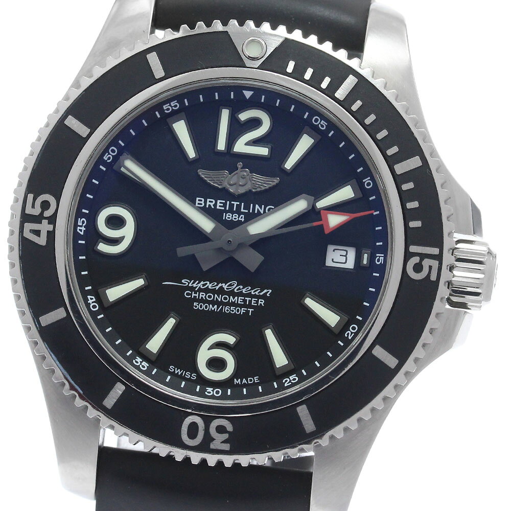 ブライトリング BREITLING A17366 スーパーオーシャン 42 デイト 自動巻き メンズ 保証書付き_972765【中古】