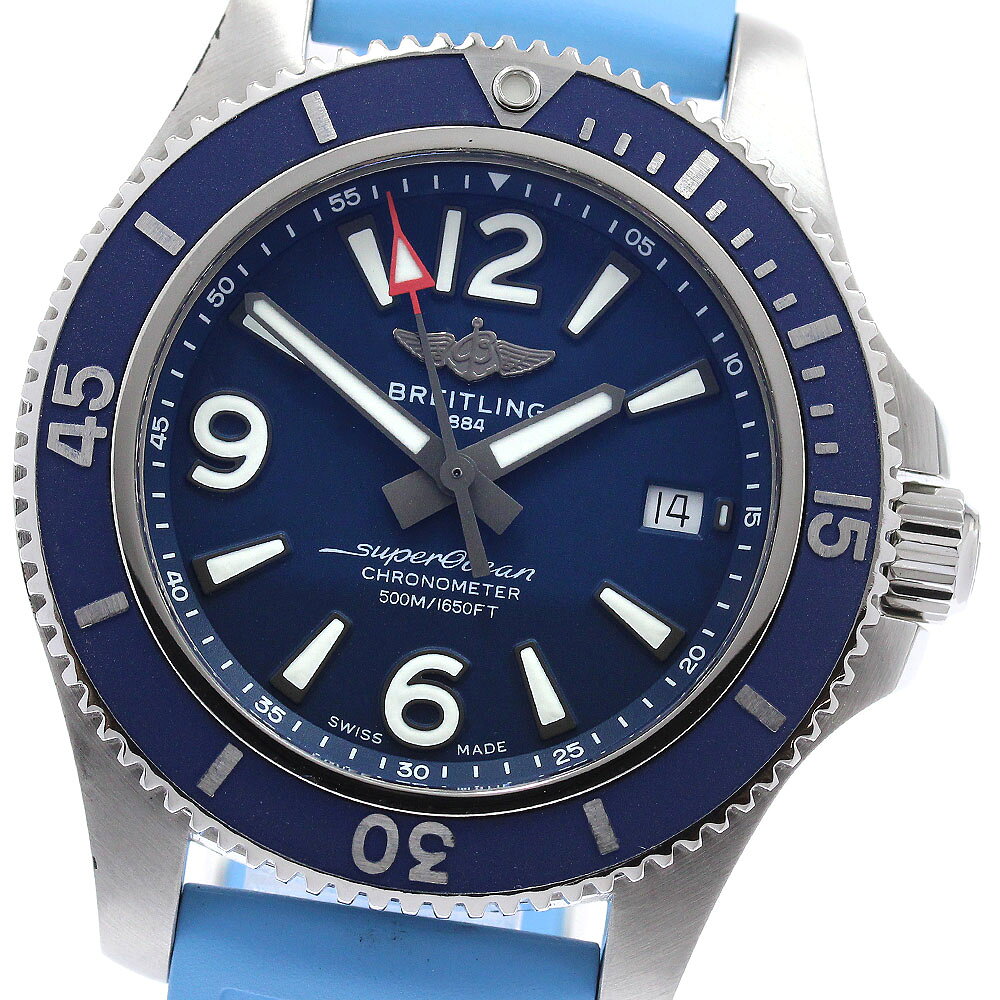 ブライトリング BREITLING A17366 スーパーオーシャン 42 デイト 自動巻き メンズ 良品 保証書付き_973342【中古】