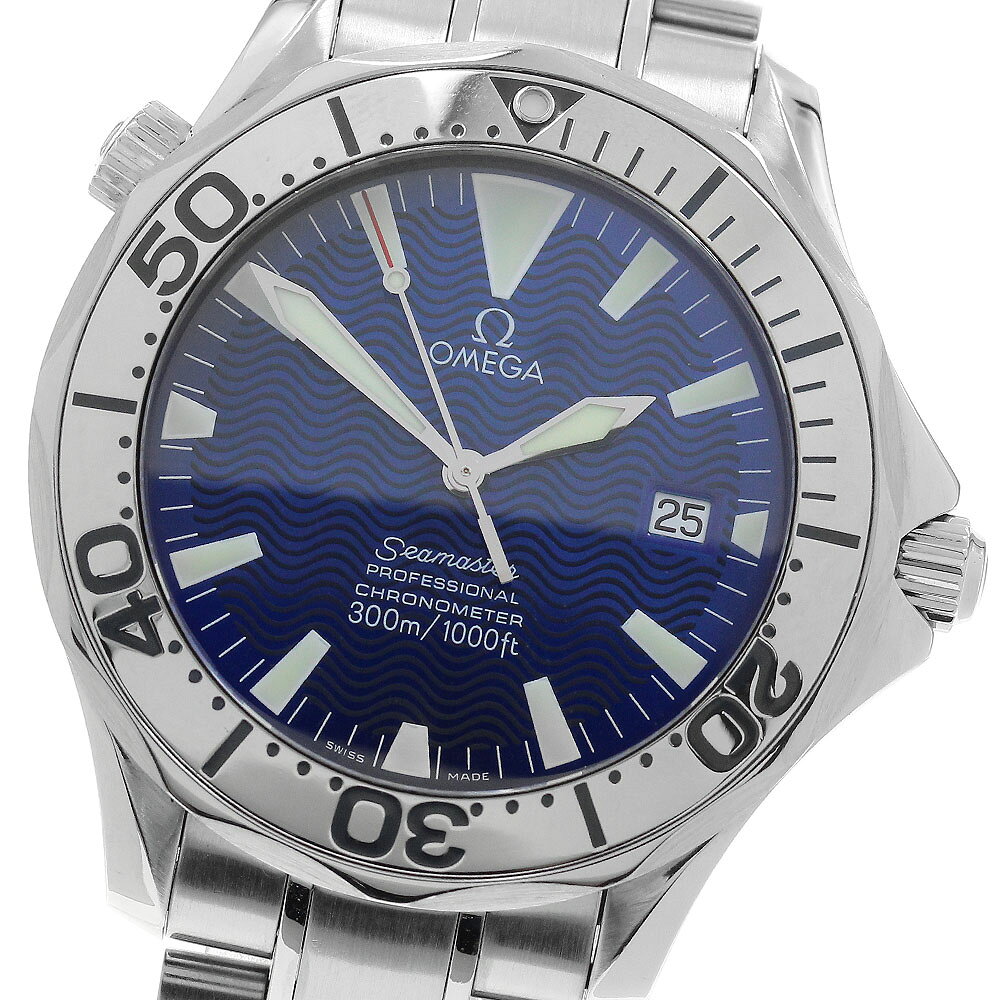 オメガ OMEGA 2255.80 シーマスター300 デイト 自動巻き メンズ 良品 保証書付き_973478【中古】