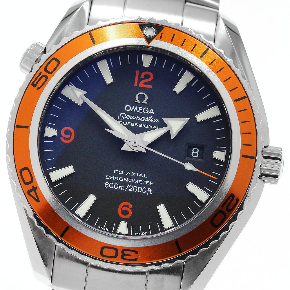 オメガ OMEGA 2208.50 シーマスター プラネットオーシャン 600M デイト 自動巻き メンズ _959783【中古】