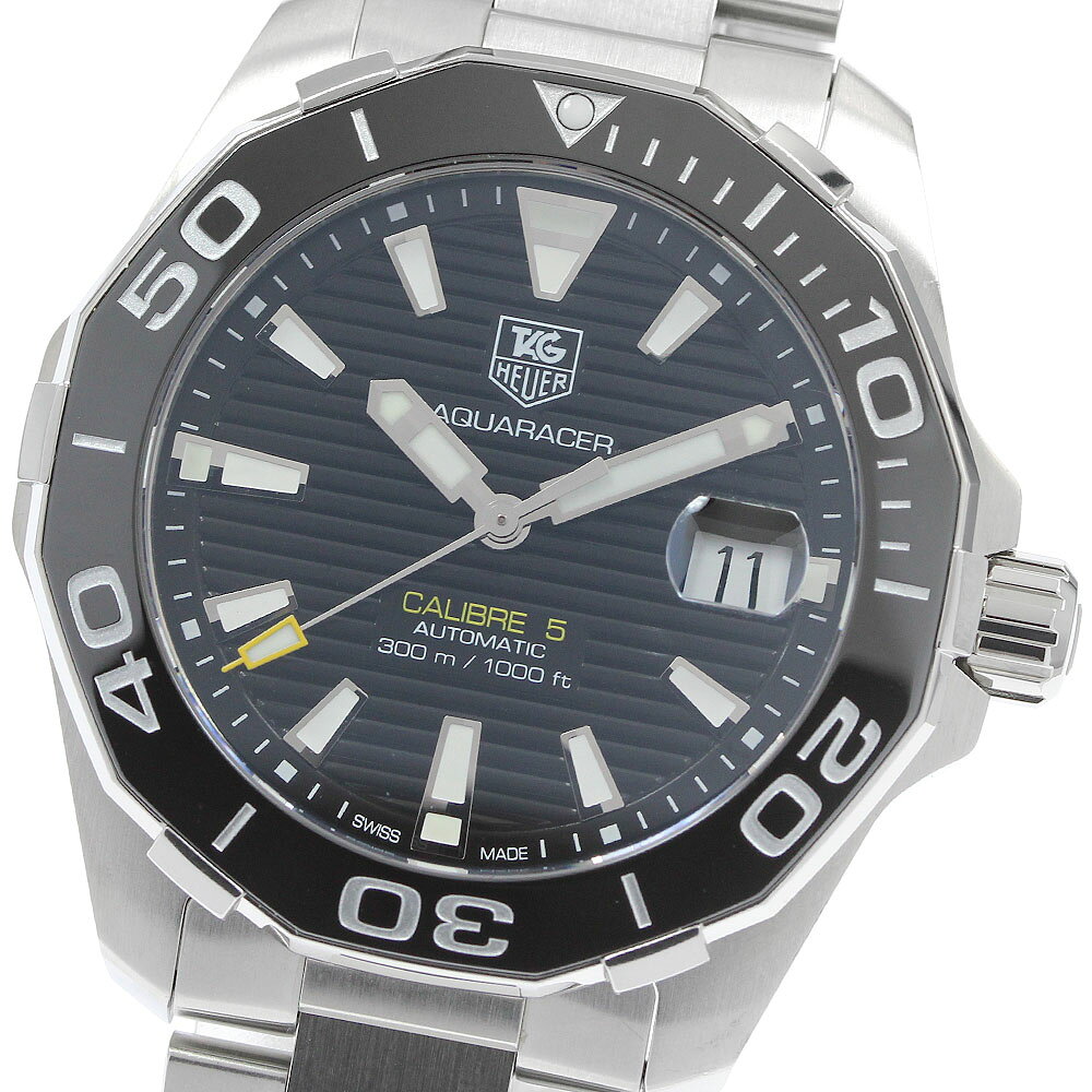 タグホイヤー TAG HEUER WAY211A-1 アクアレーサー キャリバー5 デイト 自動巻き メンズ 保証書付き_962349【中古】
