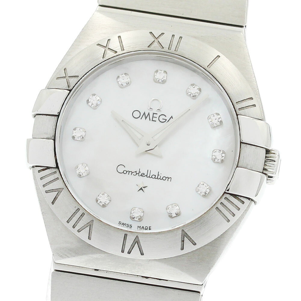 オメガ OMEGA 123.10.27.60.55.001 コンステレーション ブラッシュ 12Pダイヤモンド クォーツ レディース _968954【中古】
