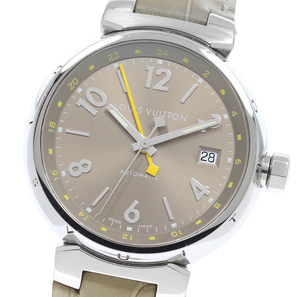 ルイ・ヴィトン LOUIS VUITTON Q1132 タンブール デイト GMT 自動巻き