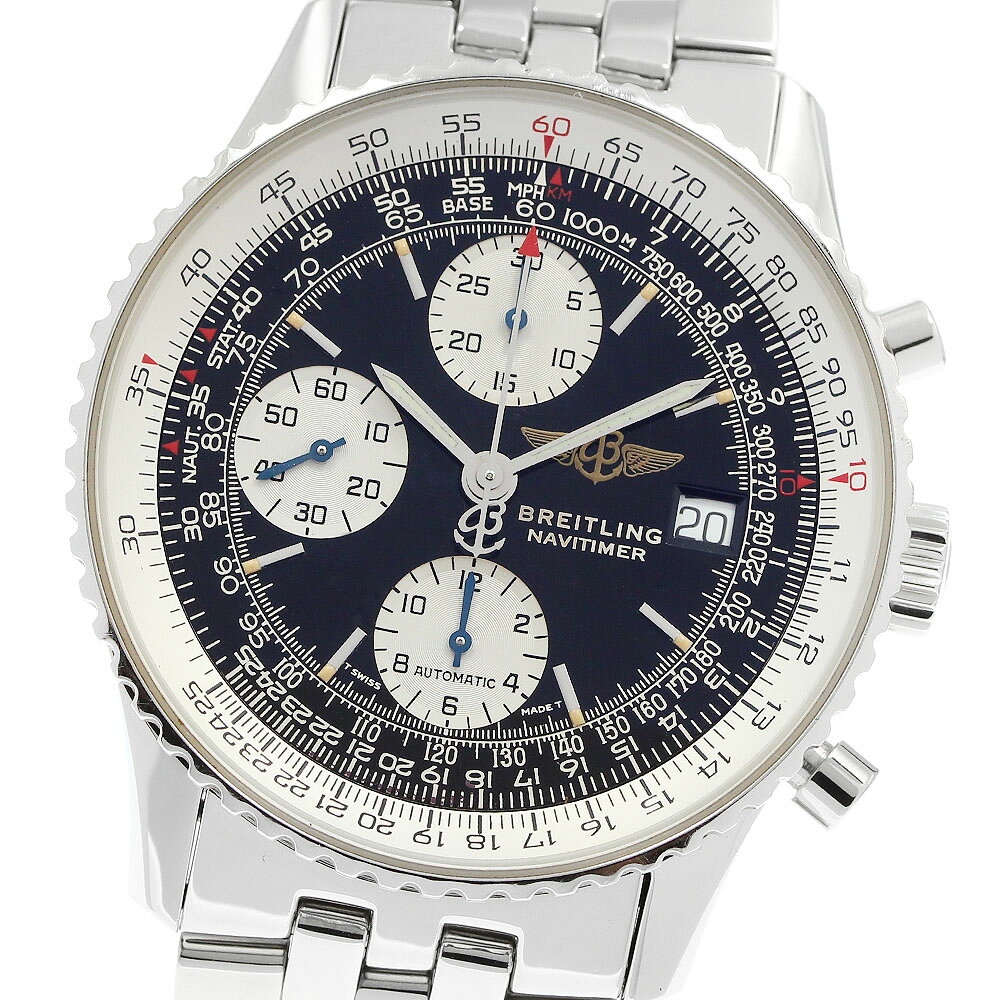 ブライトリング BREITLING A13022 オールドナビタイマー デイト クロノグラフ 自動巻き メンズ _972453【中古】