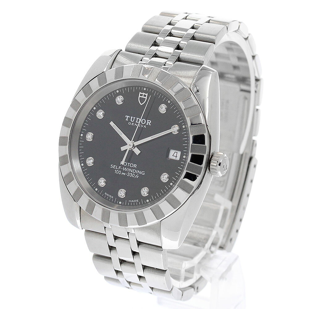 CLOSERのチュードル TUDOR 21010 クラシック デイト 10Pダイヤ 自動巻き メンズ 保証書付き_972534【中古】｜アングル3