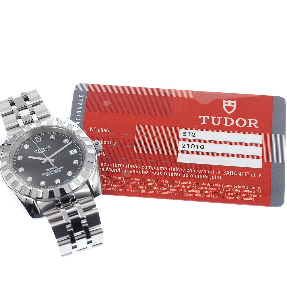 CLOSERのチュードル TUDOR 21010 クラシック デイト 10Pダイヤ 自動巻き メンズ 保証書付き_972534【中古】｜アングル2