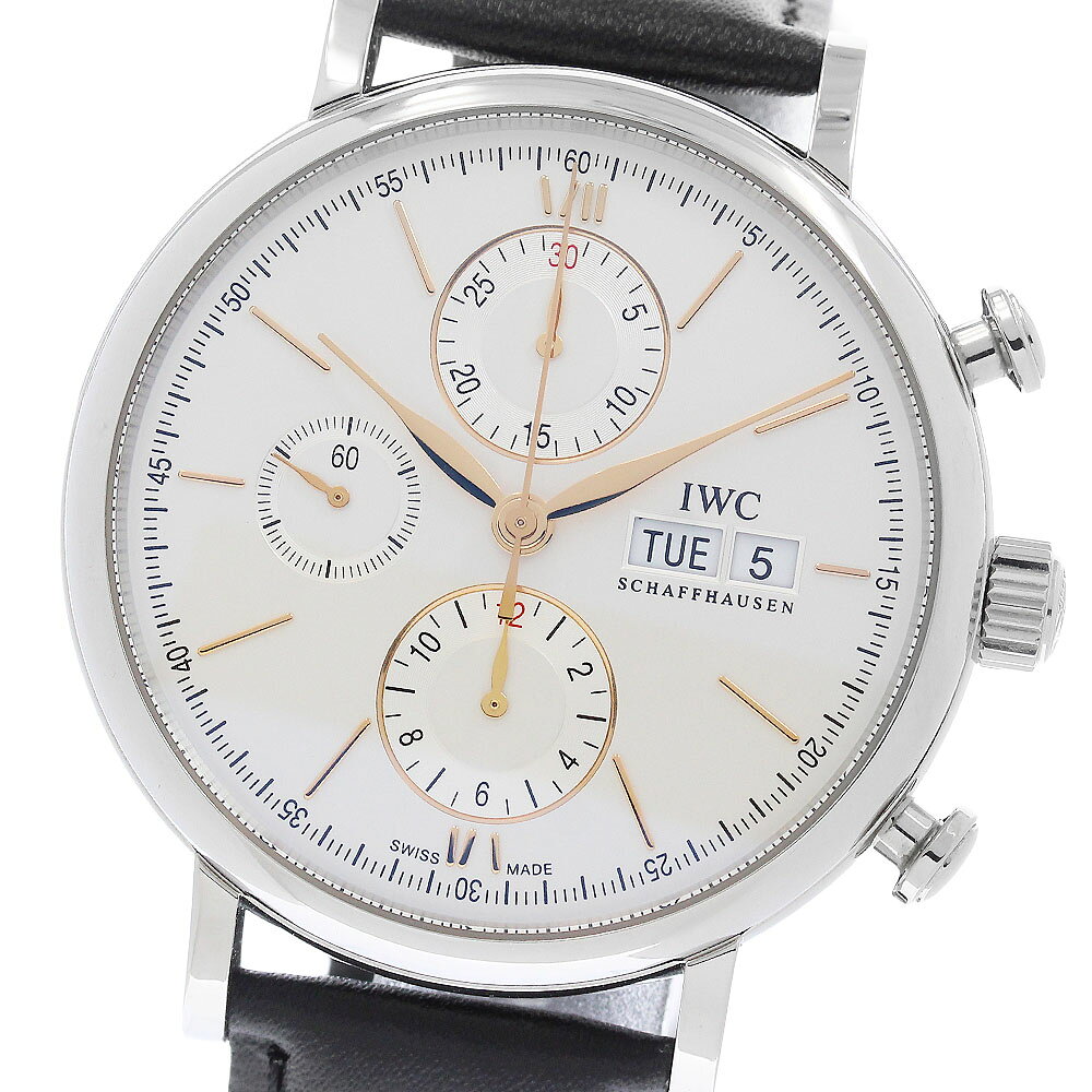 IWC IWC SCHAFFHAUSEN IW391031 ポートフィノ デイデイト クロノグラフ 自動巻き メンズ 良品 保証書付き_972609【中古】