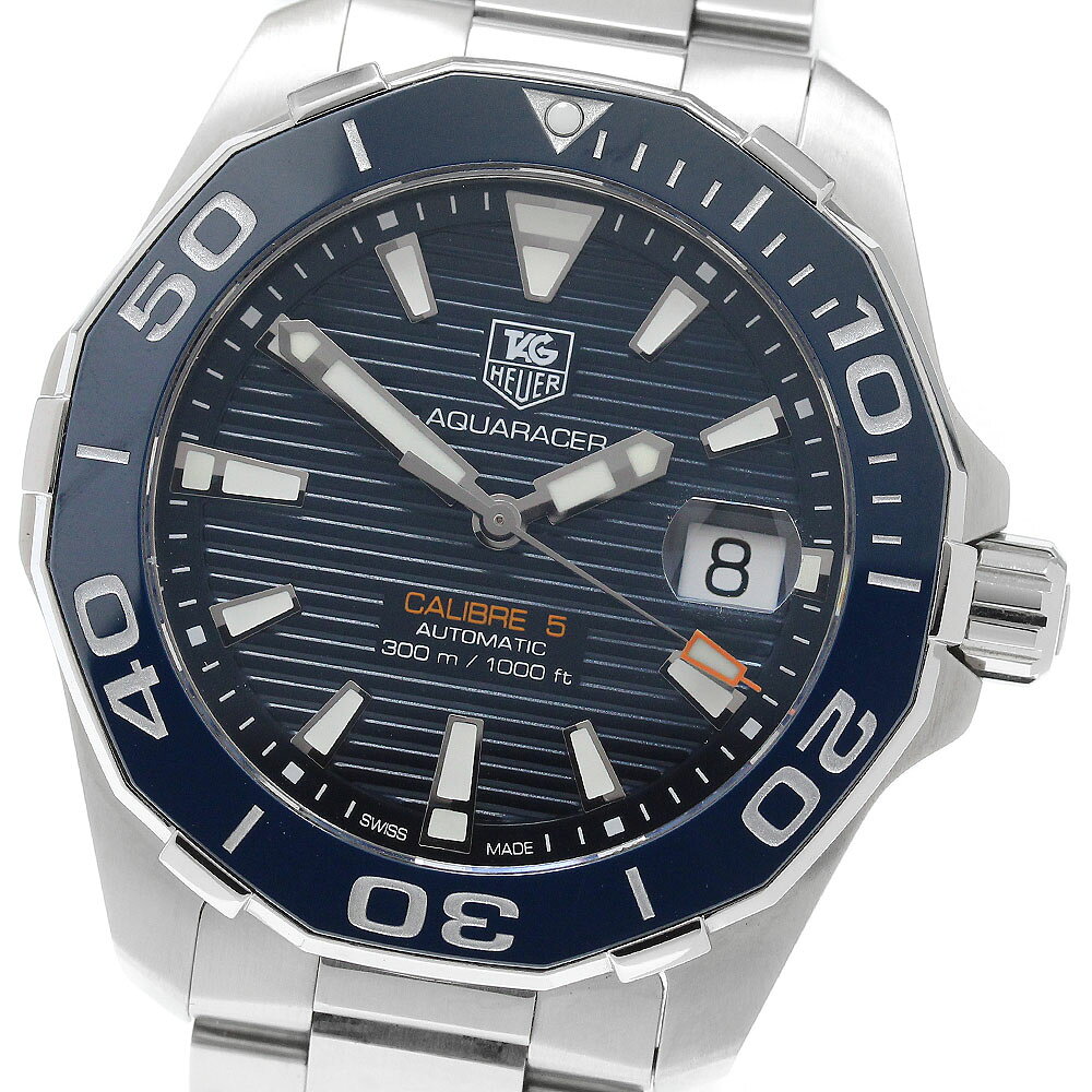 タグホイヤー TAG HEUER WAY211C-1 アクアレーサー キャリバー5 デイト 自動巻き メンズ 美品 保証書付き_973395【中古】