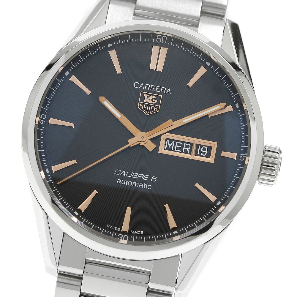 タグホイヤー TAG HEUER WAR201C-1 カレラ キャリバー5 デイデイト 自動巻き メンズ 保証書付き_967187【中古】