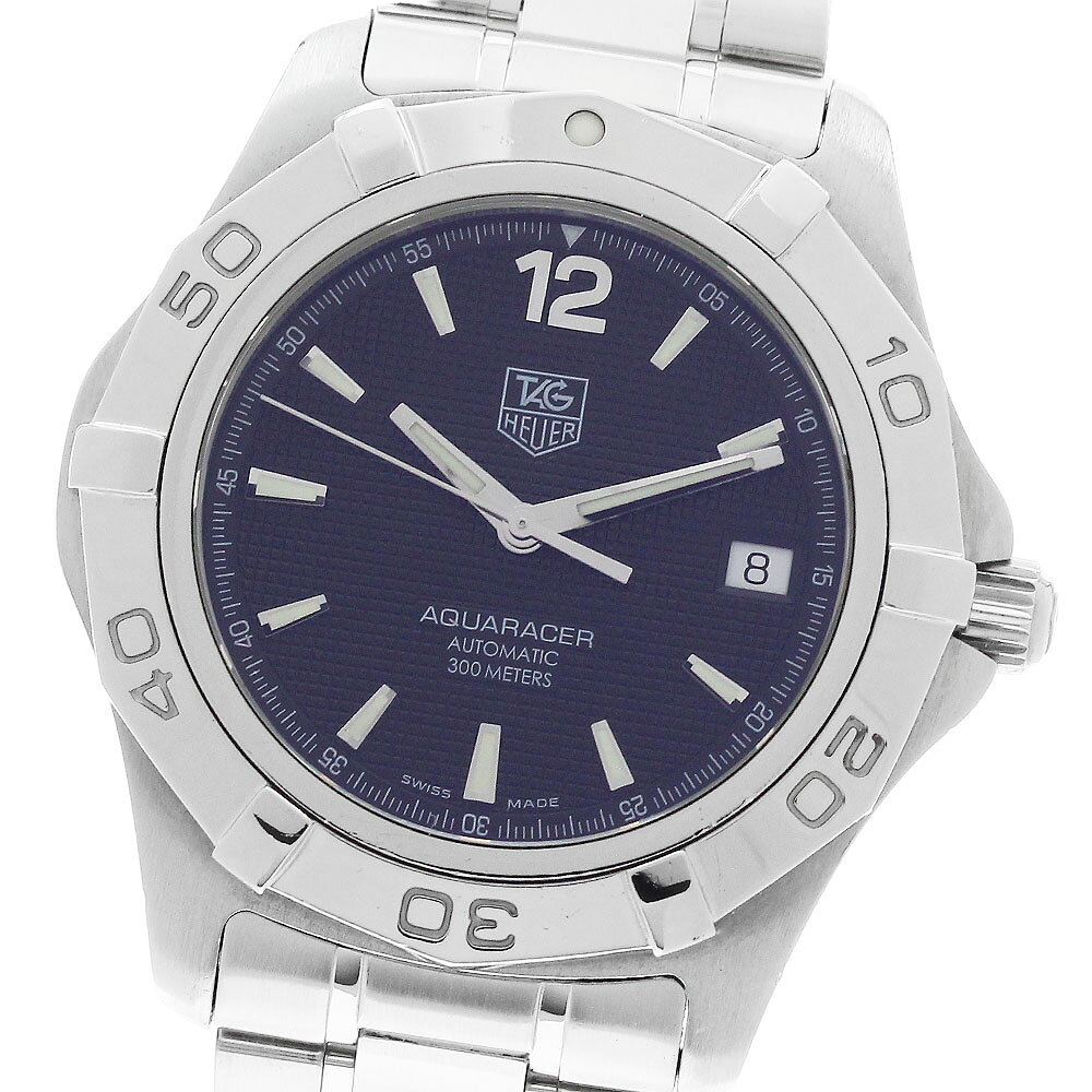 タグホイヤー TAG HEUER WAF2110 アクアレーサー デイト 自動巻き メンズ 保証書付き_967727【中古】