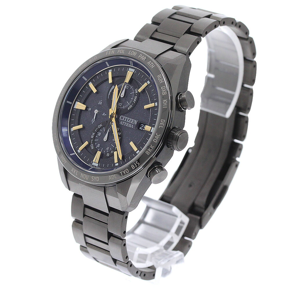 CLOSERのシチズン CITIZEN AT8289-67E/H800-A1CN20L アテッサ ACT Line JAXA LABEL HTV-X ソーラー電波 メンズ 極美品 内箱・保証書付き_973510【中古】｜アングル3