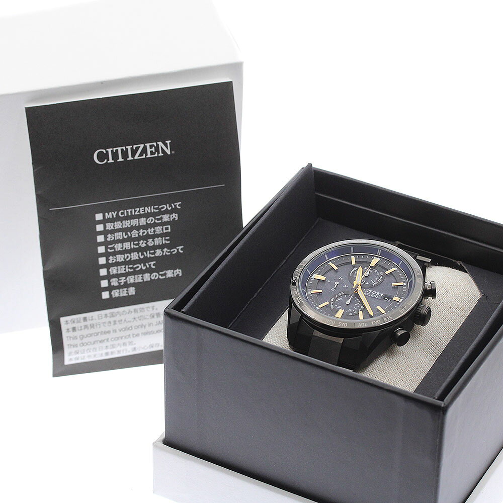 CLOSERのシチズン CITIZEN AT8289-67E/H800-A1CN20L アテッサ ACT Line JAXA LABEL HTV-X ソーラー電波 メンズ 極美品 内箱・保証書付き_973510【中古】｜アングル2