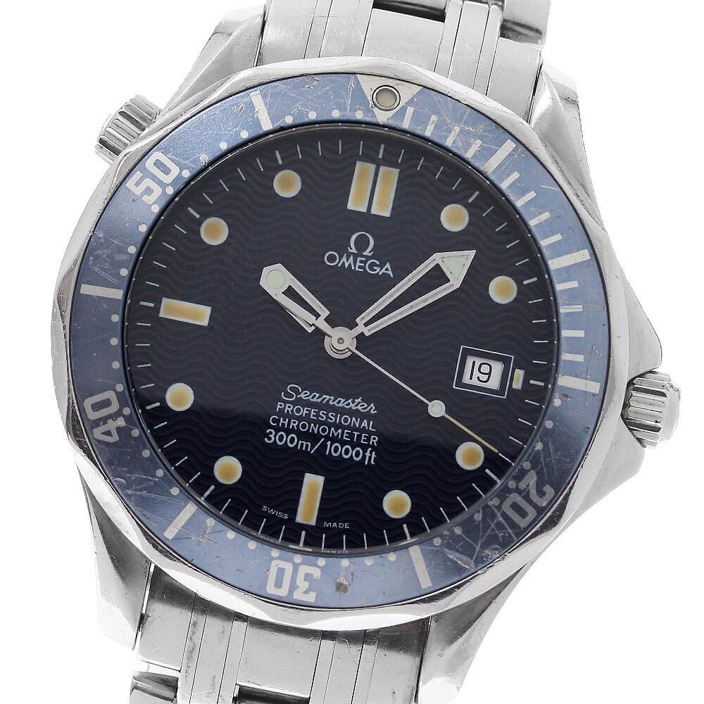 オメガ OMEGA 2531.80 シーマスター300 デイト 自動巻き メンズ 保証書付き_951057【中古】