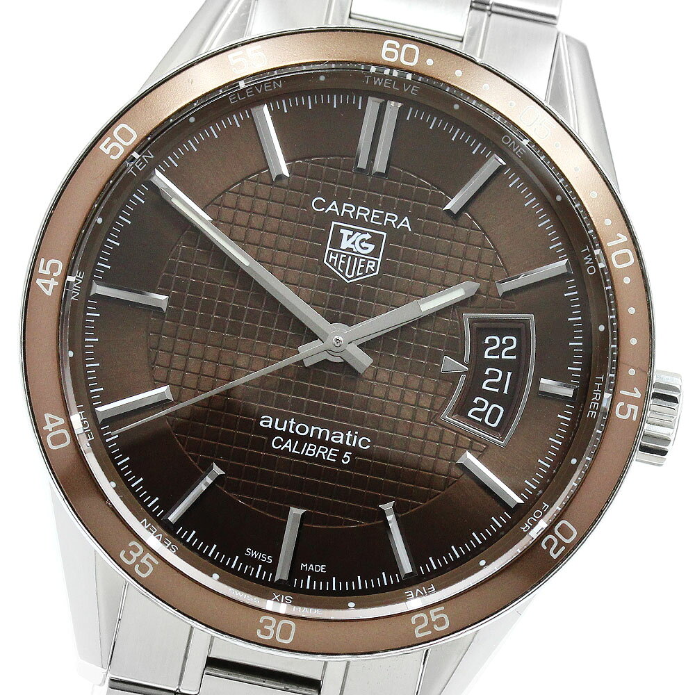 タグホイヤー TAG HEUER WV211N-0 カレラ キャリバー5 デイト 自動巻き メンズ 保証書付き_960289【中古】