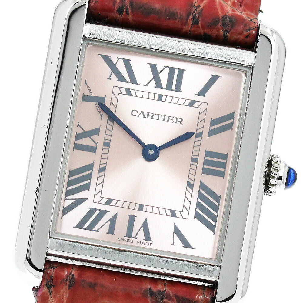 カルティエ CARTIER W5200000 タンクソロSM クォーツ レディース 保証書付き_968939【中古】