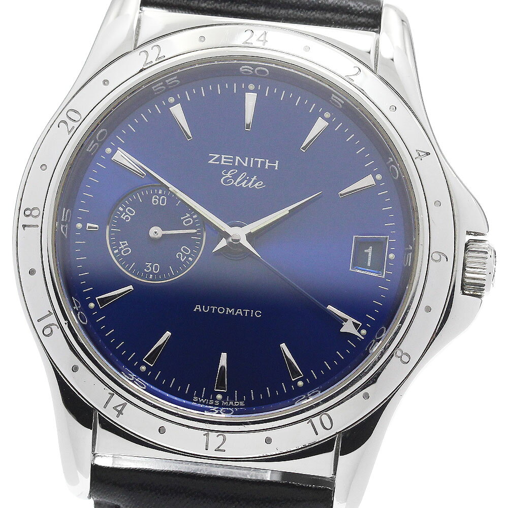ゼニス ZENITH 90/01.0030.682 クラス エリート デュアルタイム GMT デイト 自動巻き メンズ 保証書付き_969366【中古】