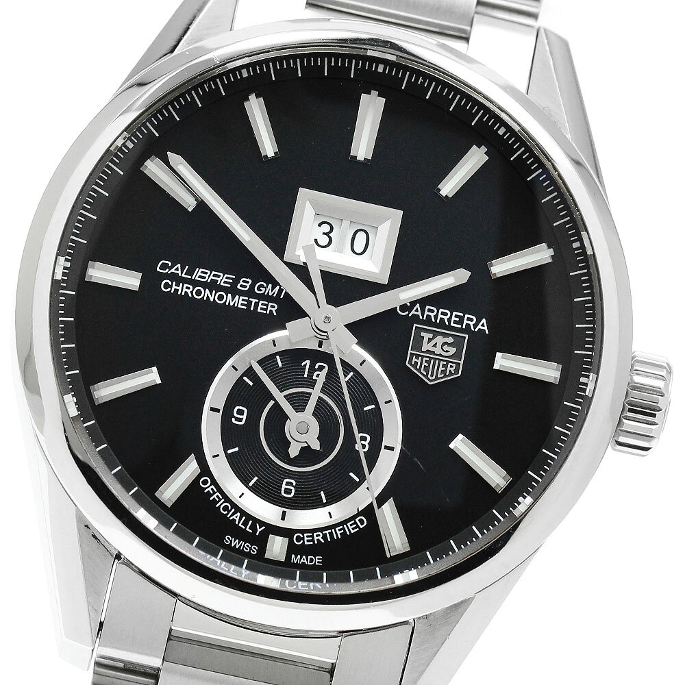 タグホイヤー TAG HEUER WAR5010.BA0723 カレラ グランドデイト GMT キャリバー8 自動巻き メンズ 保証書付き_972284【中古】