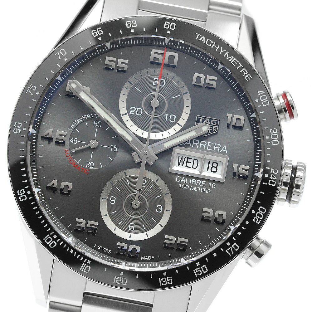 タグホイヤー TAG HEUER CV2A1U カレラ キャリバー16 クロノグラフ デイデイト 自動巻き メンズ 良品 箱付き_972321【中古】