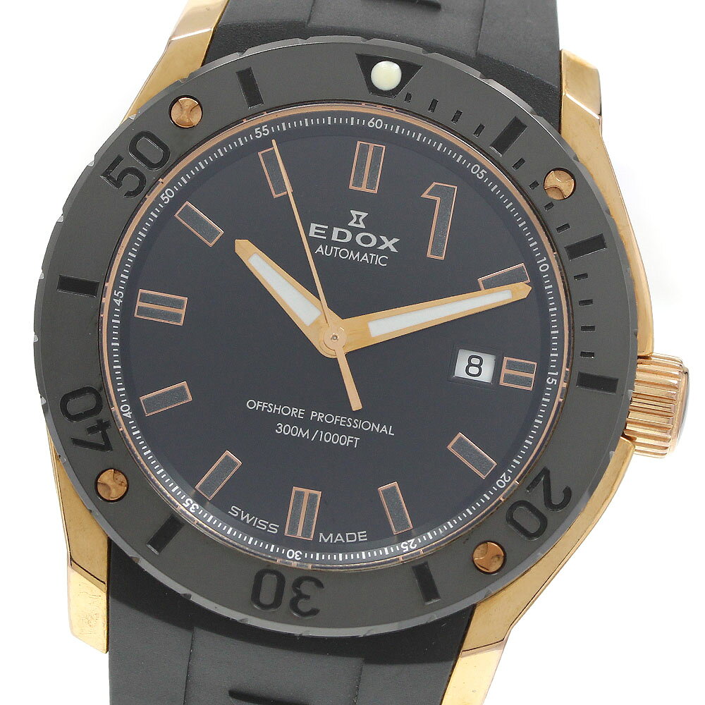 エドックス EDOX 80088 クロノオフショア1 プロフェッショナル デイト 自動巻き メンズ 良品 _973073【中古】