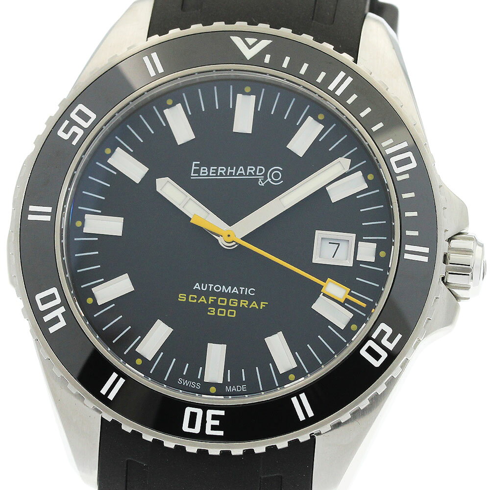 エベラール EBERHARD 41034.01CU スカフォグラフ300 デイト 自動巻き メンズ 極美品 箱・保証書付き_973085【中古】