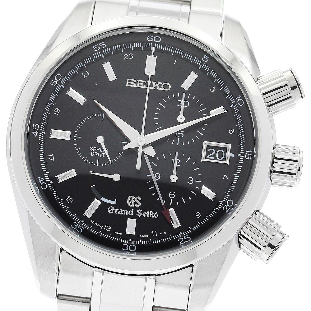 セイコー SEIKO SBGC003/9R86-0AA0 グランドセイコー クロノグラフ スプリングドライブ メンズ 内箱付き OH済み_923131【中古】
