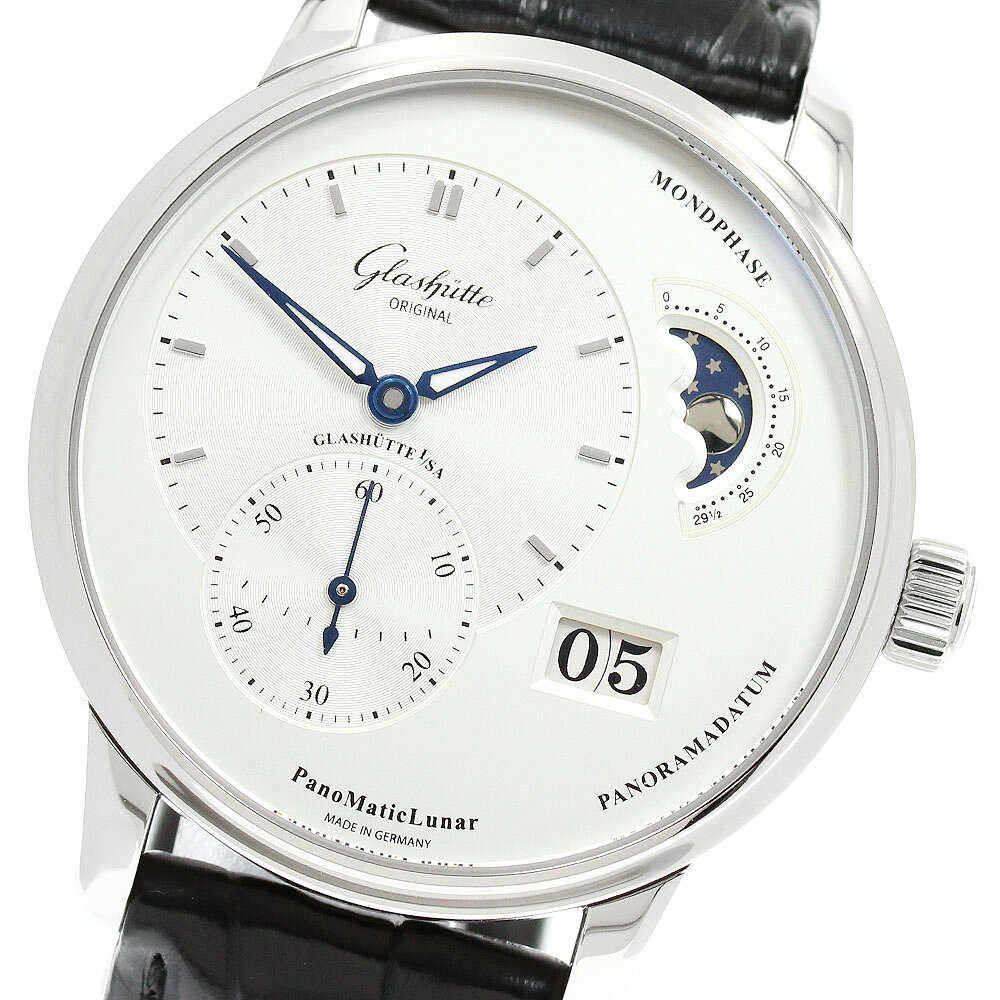 グラスヒュッテ・オリジナル GLASHUTTE ORIGINAL 1-90-02-42-32-50 パノマティック ルナ デイト 自動巻き メンズ 保証書付き OH済み_936319【中古】