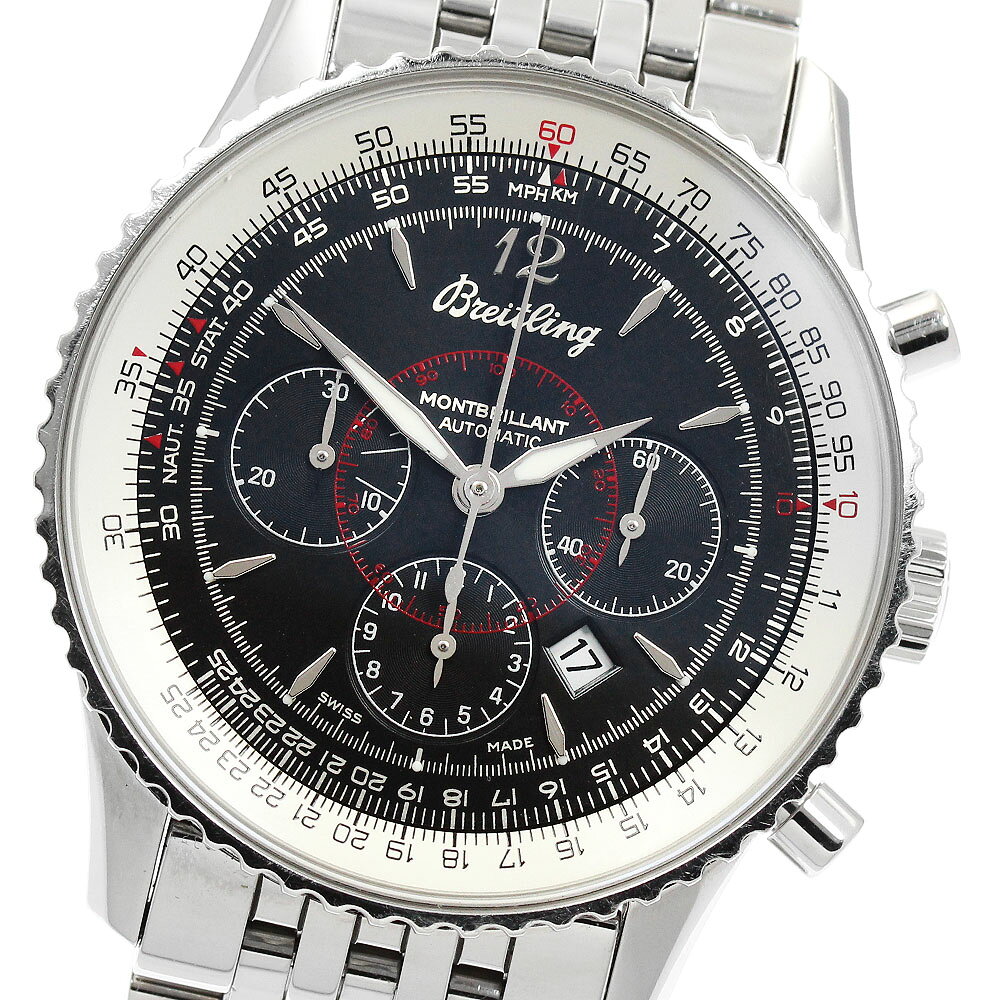 ブライトリング BREITLING A41370 ナビタイマー モンブリラン デイト クロノグラフ 自動巻き メンズ _961675【中古】