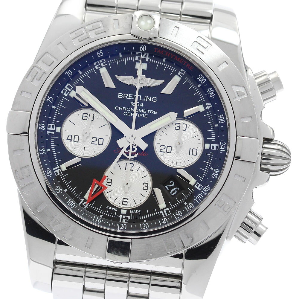 ブライトリング BREITLING AB0420 クロノマット 44 GMT デイト 自動巻き メンズ 箱・保証書付き_964984【中古】