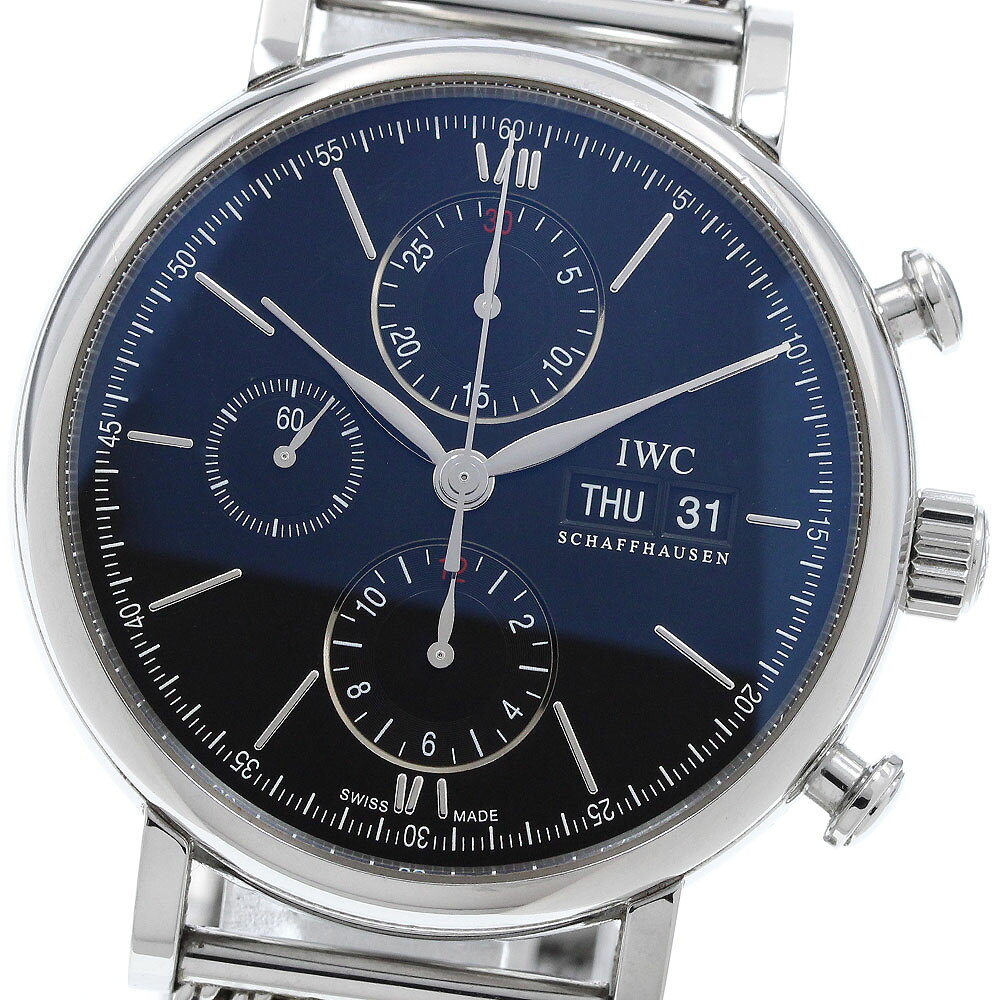 IWC IWC SCHAFFHAUSEN IW391030 ポートフィノ クロノグラフ デイデイト 自動巻き メンズ 保証書付き_973302