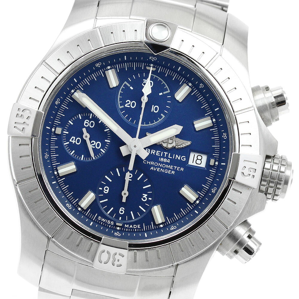 ブライトリング BREITLING A13385 アベンジャー クロノグラフ 43 デイト 自動巻き メンズ 美品 _973660【中古】