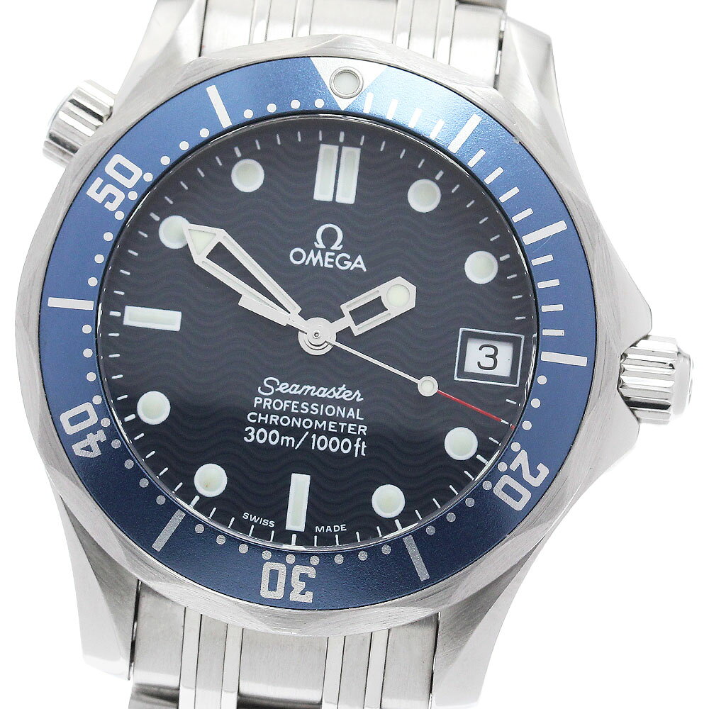 オメガ OMEGA 2551.80 シーマスター ダイバー 300M デイト 自動巻き ボーイズ 良品 保証書付き_973978【中古】