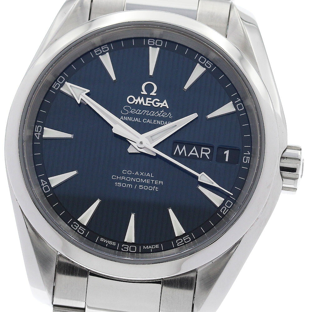 オメガ OMEGA 231.10.39.22.03.001 シーマスター アクアテラ アニュアルカレンダー 自動巻き メンズ 美品 保証書付き_974079【中古】