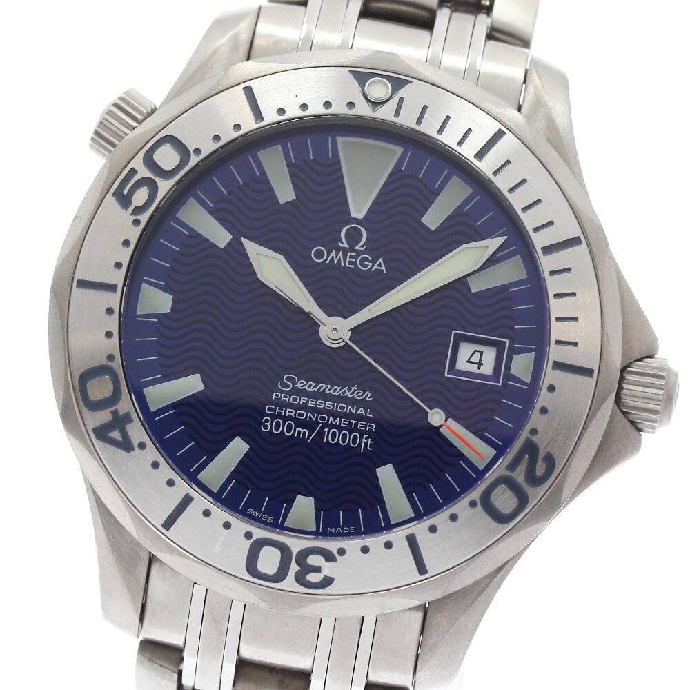 オメガ OMEGA 2231.80 シーマスター300 デイト 自動巻き メンズ 美品 保証書付き_964077【中古】