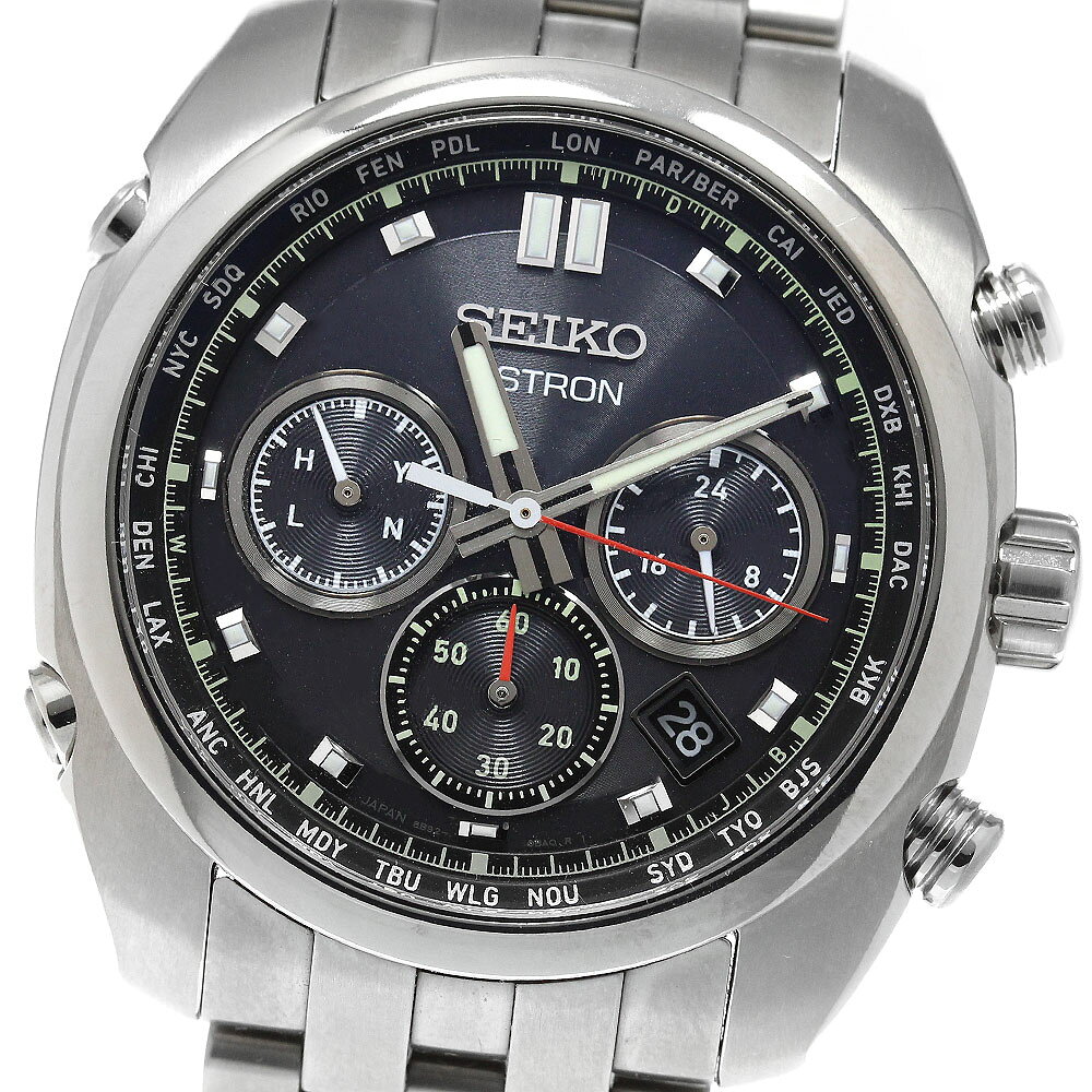 セイコー SEIKO SBXY027/8B92-0BB0 アストロン オリジン クロノグラフ ソーラー電波 メンズ 良品 箱・保証書付き_973072【中古】