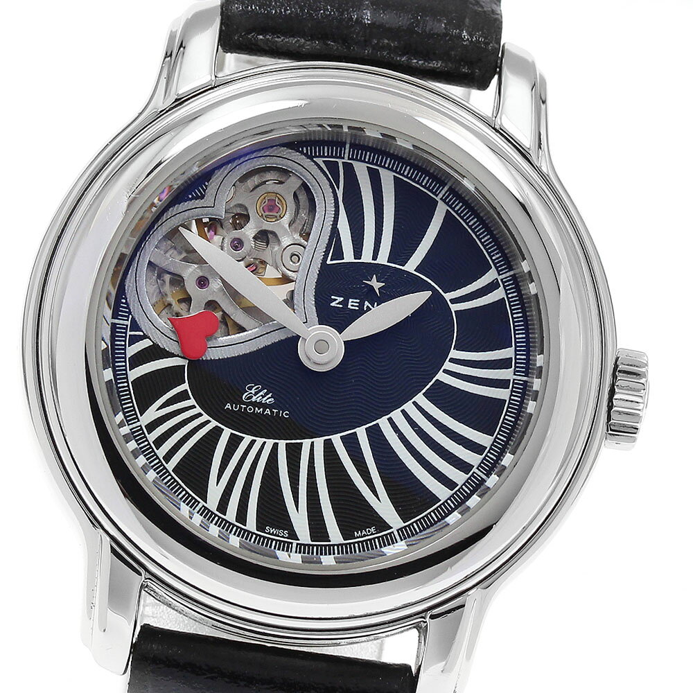 ゼニス ZENITH 03.1220.67 クロノマスター ベイビースター オープンハート 自動巻き レディース 良品 箱付き_973087【中古】