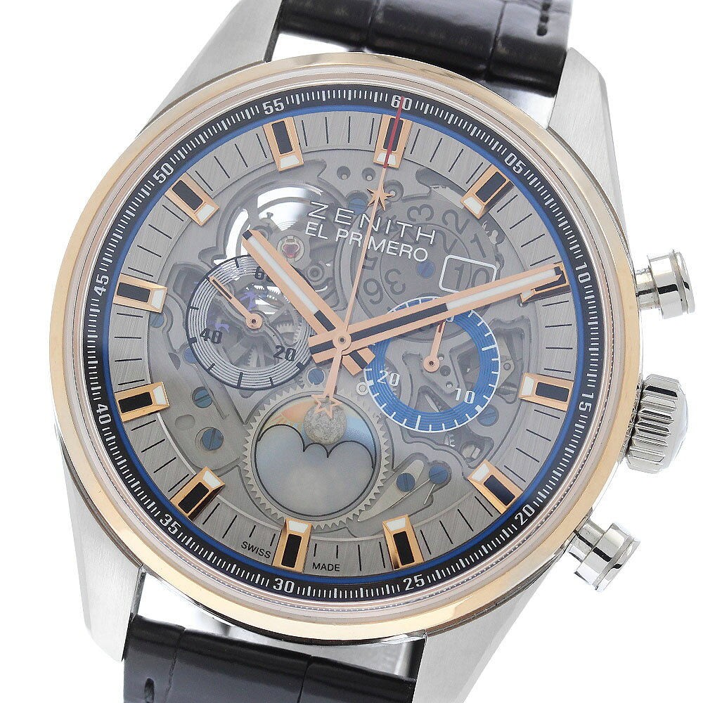 ゼニス ZENITH 51.2530.4047/78.C810 エルプリメロ クロノマスター グランドデイト フルオープン 自動巻き メンズ 美品 保証書付き_973210【中古】