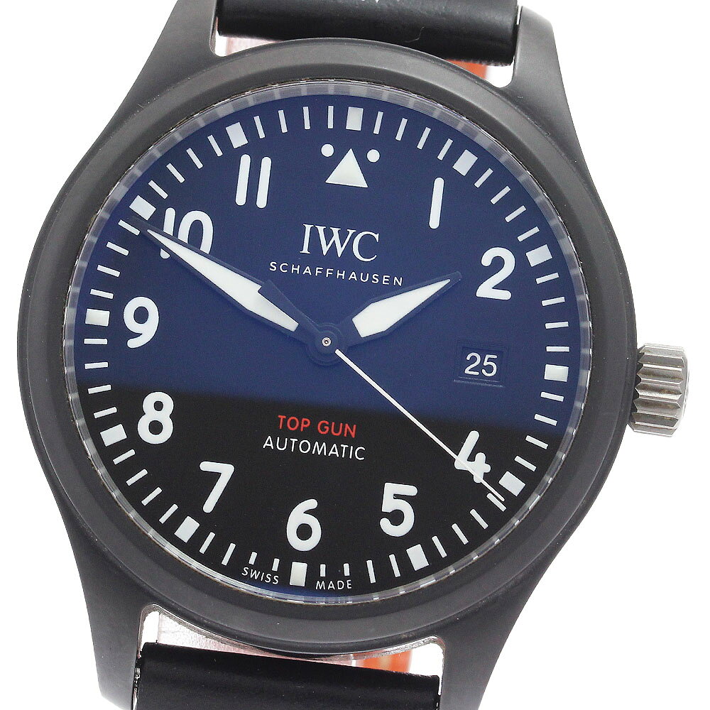 IWC IWC SCHAFFHAUSEN IW326901 パイロットウォッチ トップガン デイト 自動巻き メンズ 美品 保証書付き_973214【中古】
